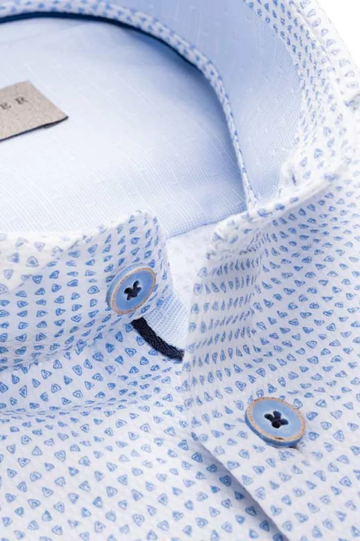 John Miller shirt lichtblauw sleeve 7 Tailored Fit