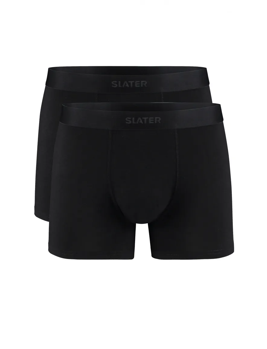 Slater Basic Bamboe boxershort zwart 2-pack katoen