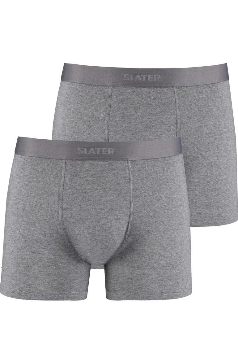 Slater Basic Bamboe boxershort grijs 2-pack