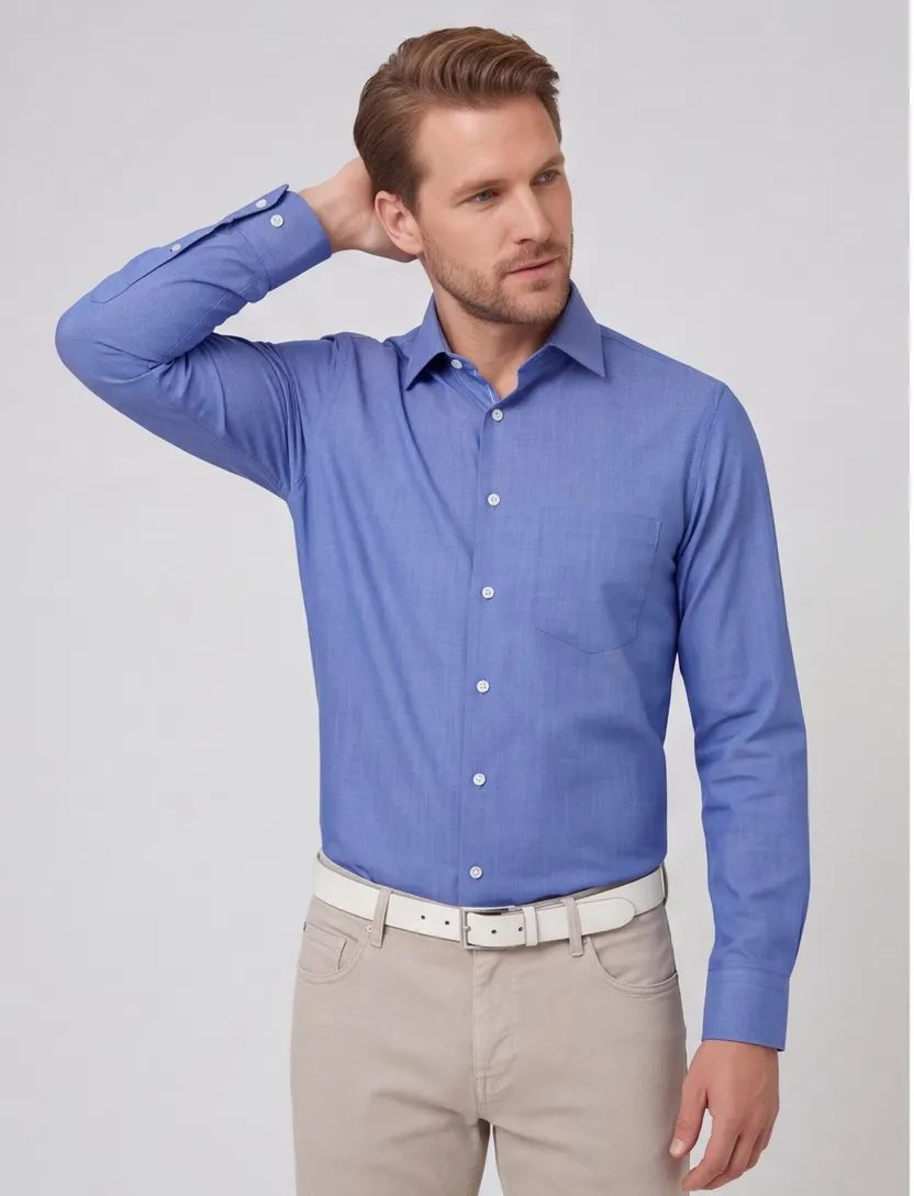 Seidensticker overhemd Regular french blue