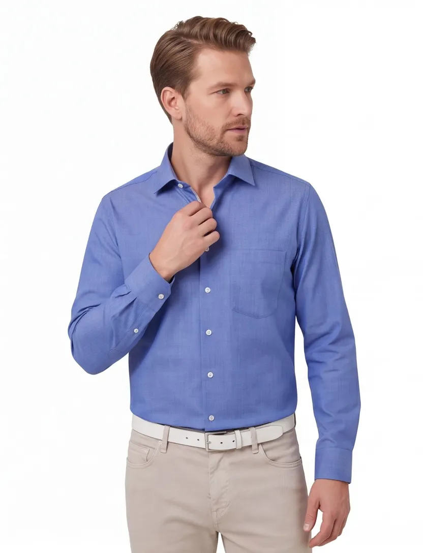 Seidensticker overhemd Regular french blue