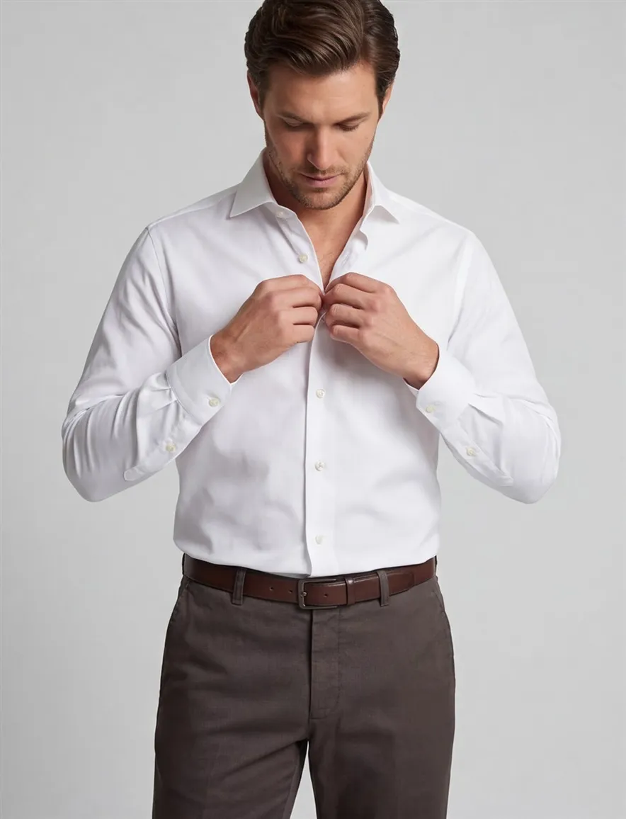Profuomo slim fit wit overhemd