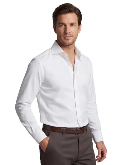 Profuomo Overhemd Profuomo Sky Blue Slim Fit wit
