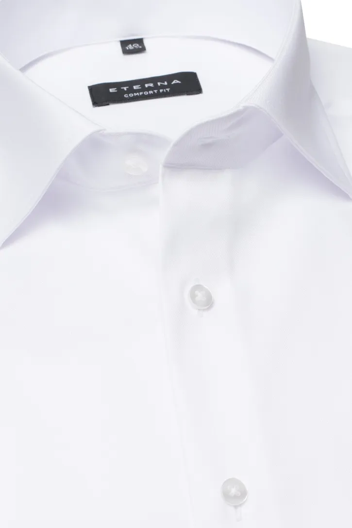 Eterna overhemd effen wit Comfort Fit