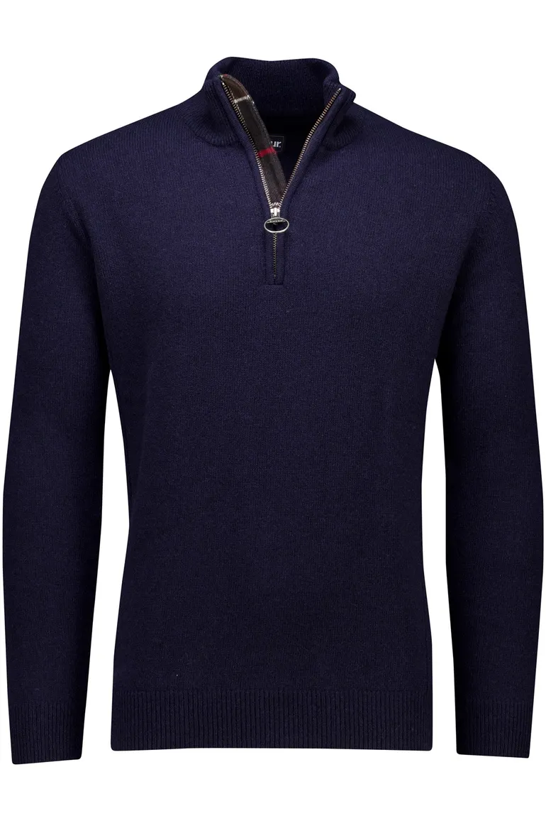 Barbour half zip trui donkerblauw