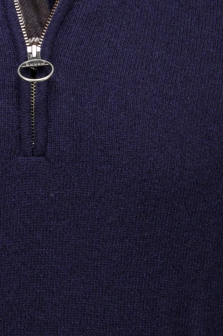 Barbour half zip trui donkerblauw