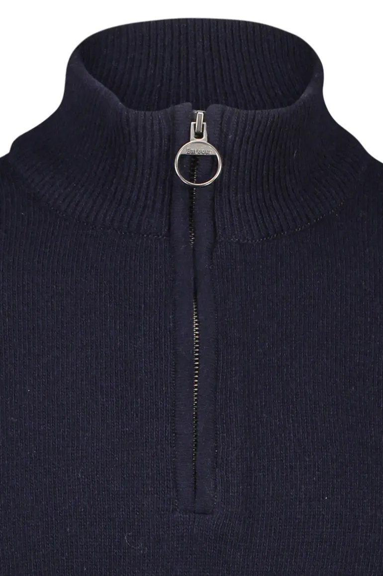 Barbour half zip trui donkerblauw