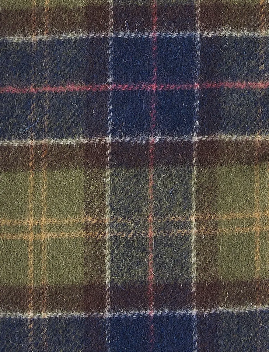 Barbour sjaal groen geruit 100% wol