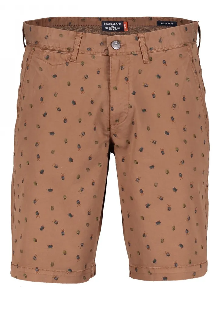 State of Art korte broek bruin print