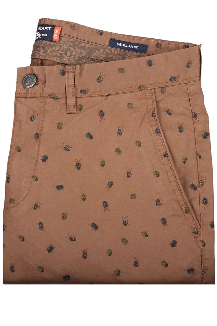 State of Art korte broek bruin print