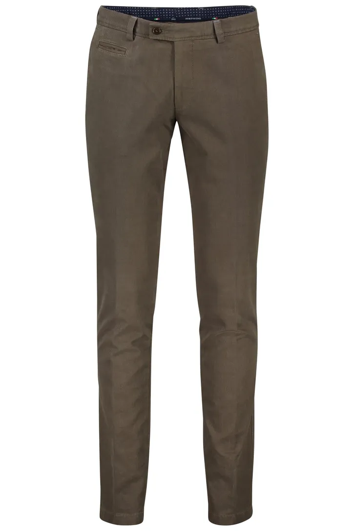 Pantalon groen Portofino slim fit