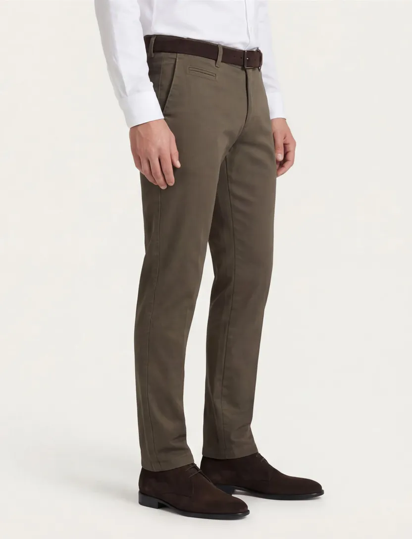 Pantalon groen Portofino slim fit