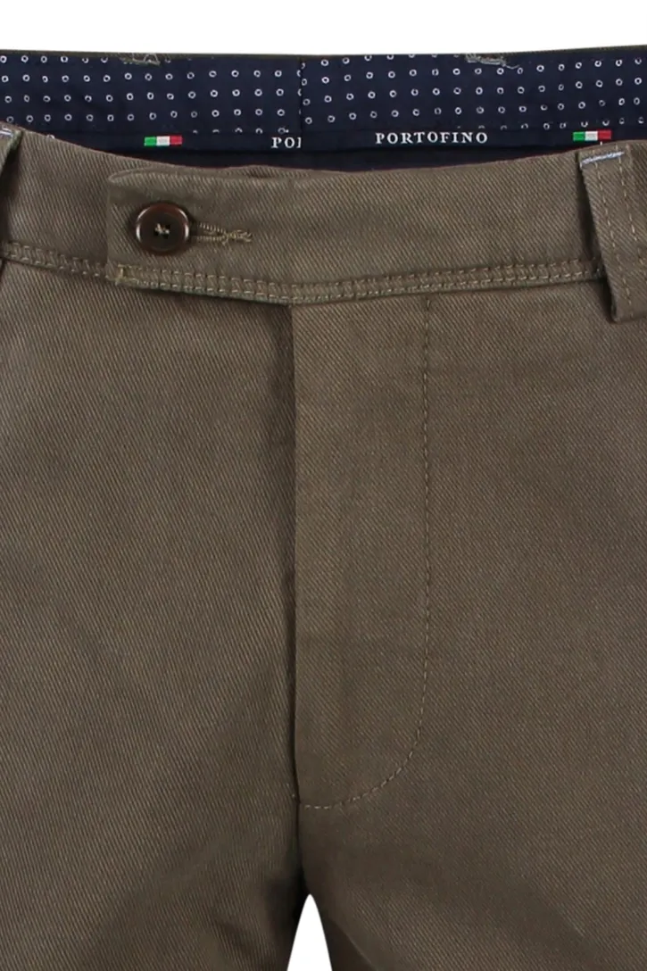 Pantalon groen Portofino slim fit