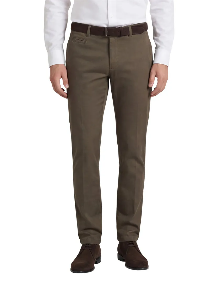 Pantalon groen Portofino slim fit