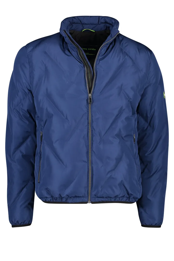Pierre Cardin jack blauw opstaande kraag