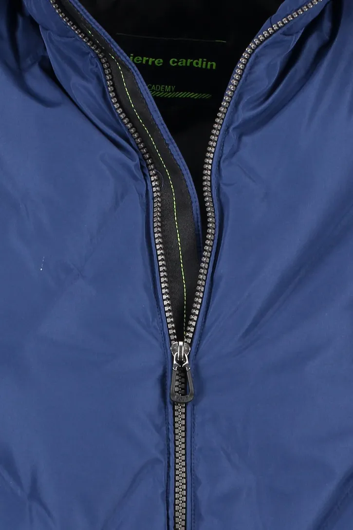 Pierre Cardin jack blauw opstaande kraag