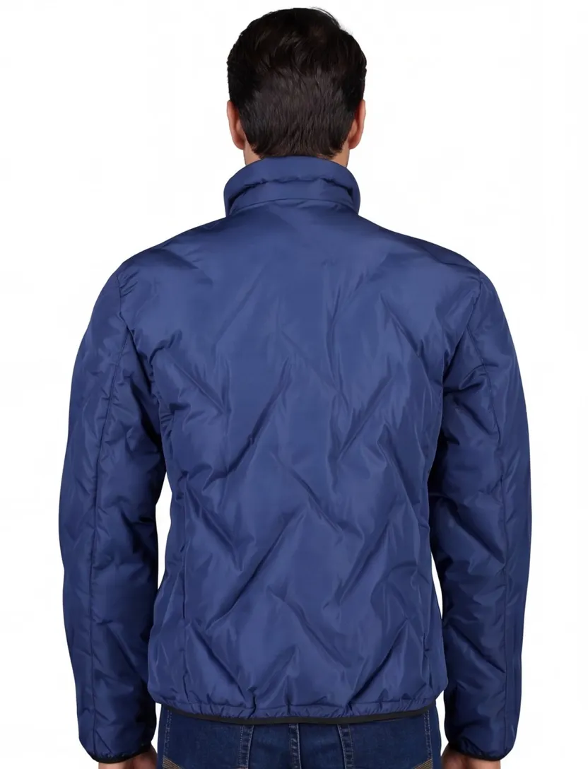 Pierre Cardin jack blauw opstaande kraag