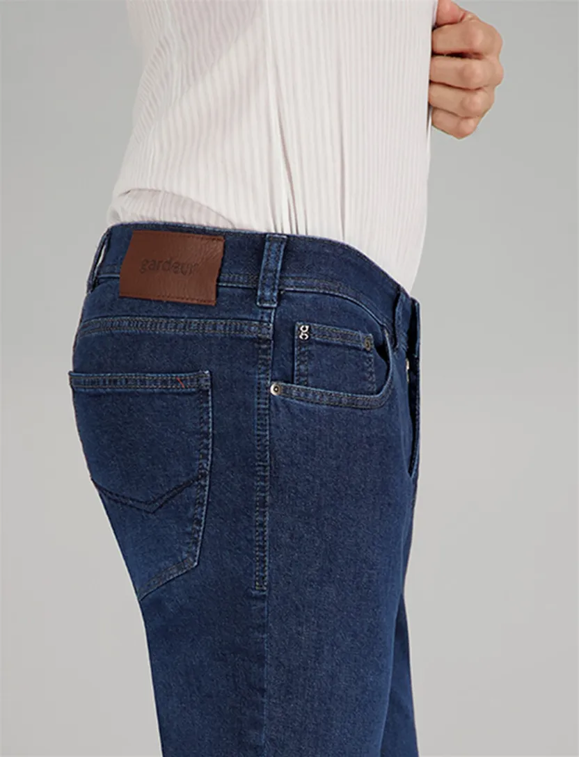 5 pocket jeans Gardeur blauw effen katoen Sandro