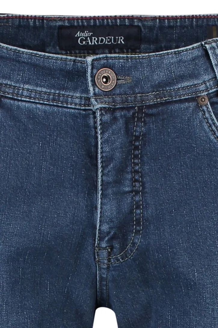5 pocket jeans Gardeur blauw effen katoen Sandro