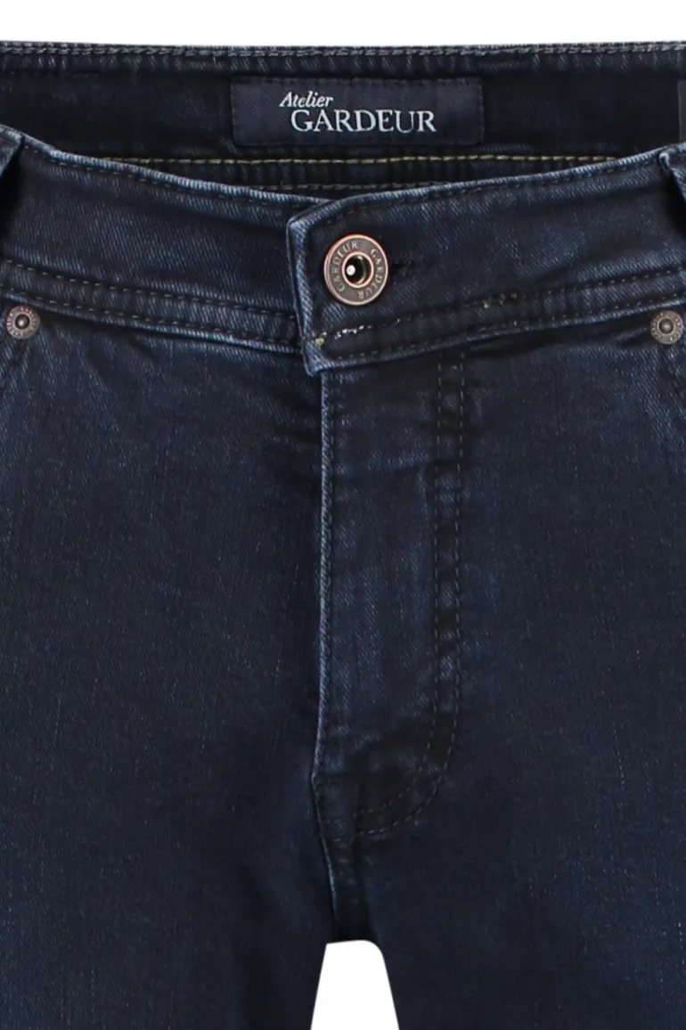 pantalon Gardeur donkerblauw effen katoen Sandro