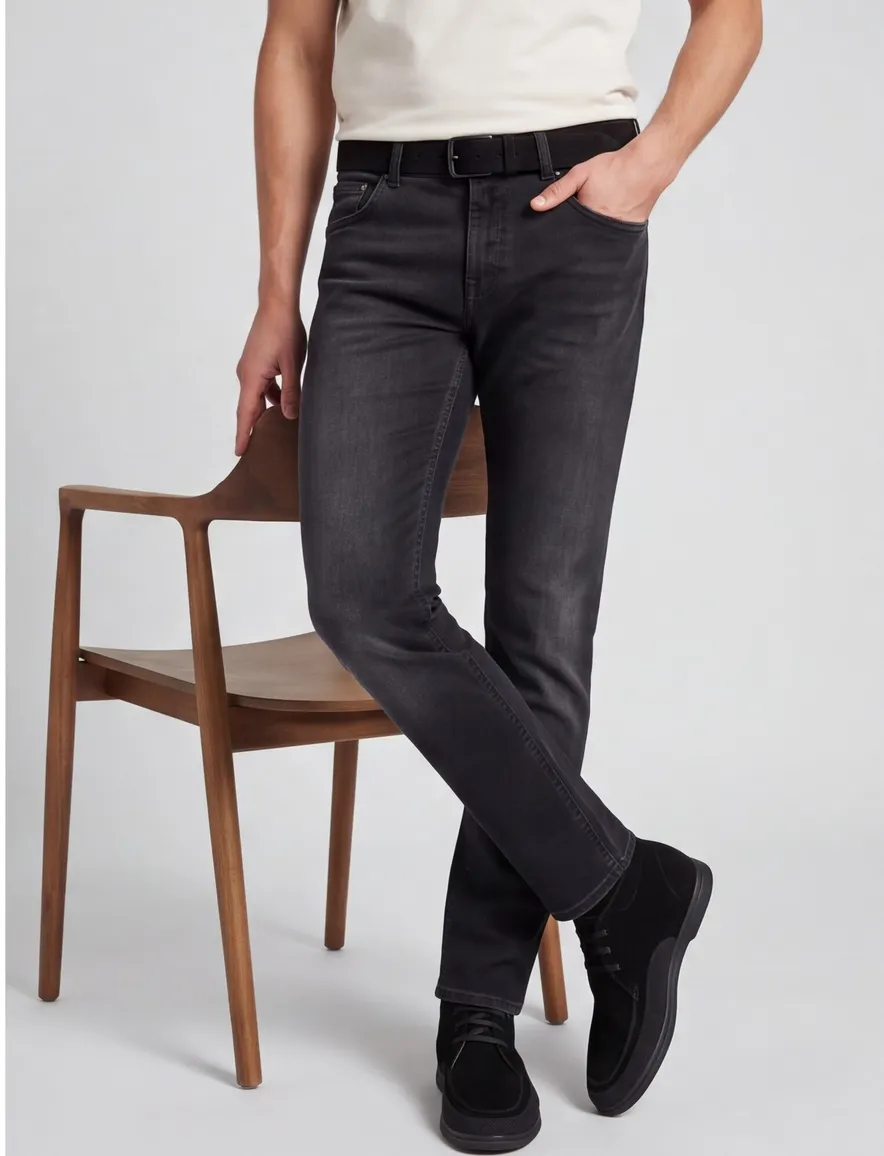 pantalon Gardeur grijs effen katoen Sandro