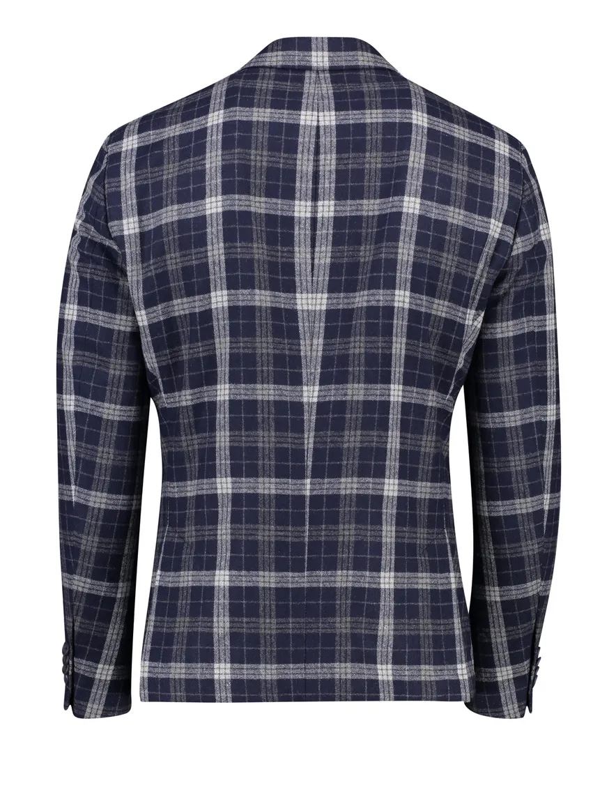 Colbert geruit donkerblauw Pierre Cardin slim fit
