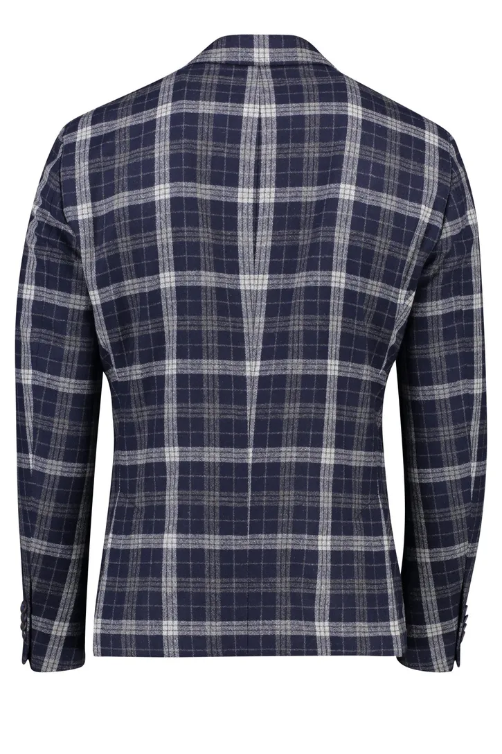 Pierre Cardin colbert slim fit navy geruit