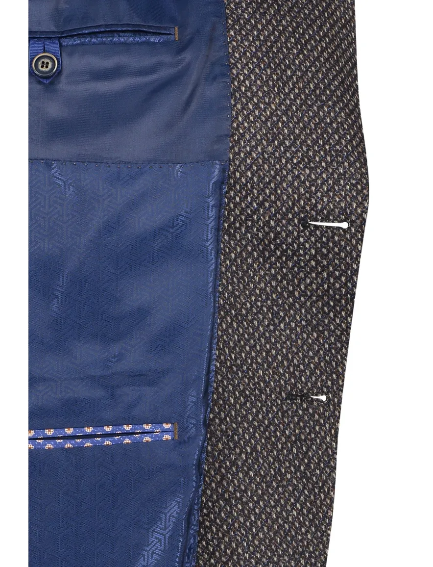 Digel colbert Edison-G print bruin blauw