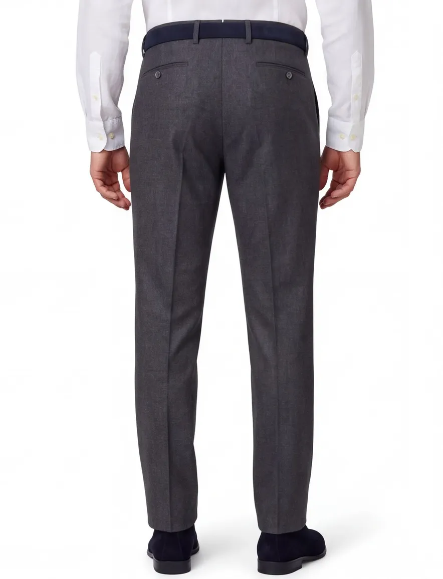 Hiltl wollen pantalon grijs effen wol