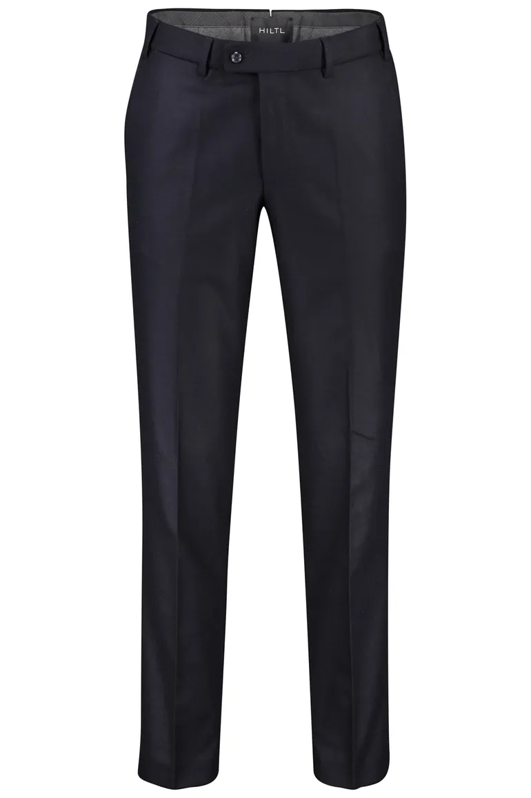 Hiltl wollen pantalon donkerblauw effen