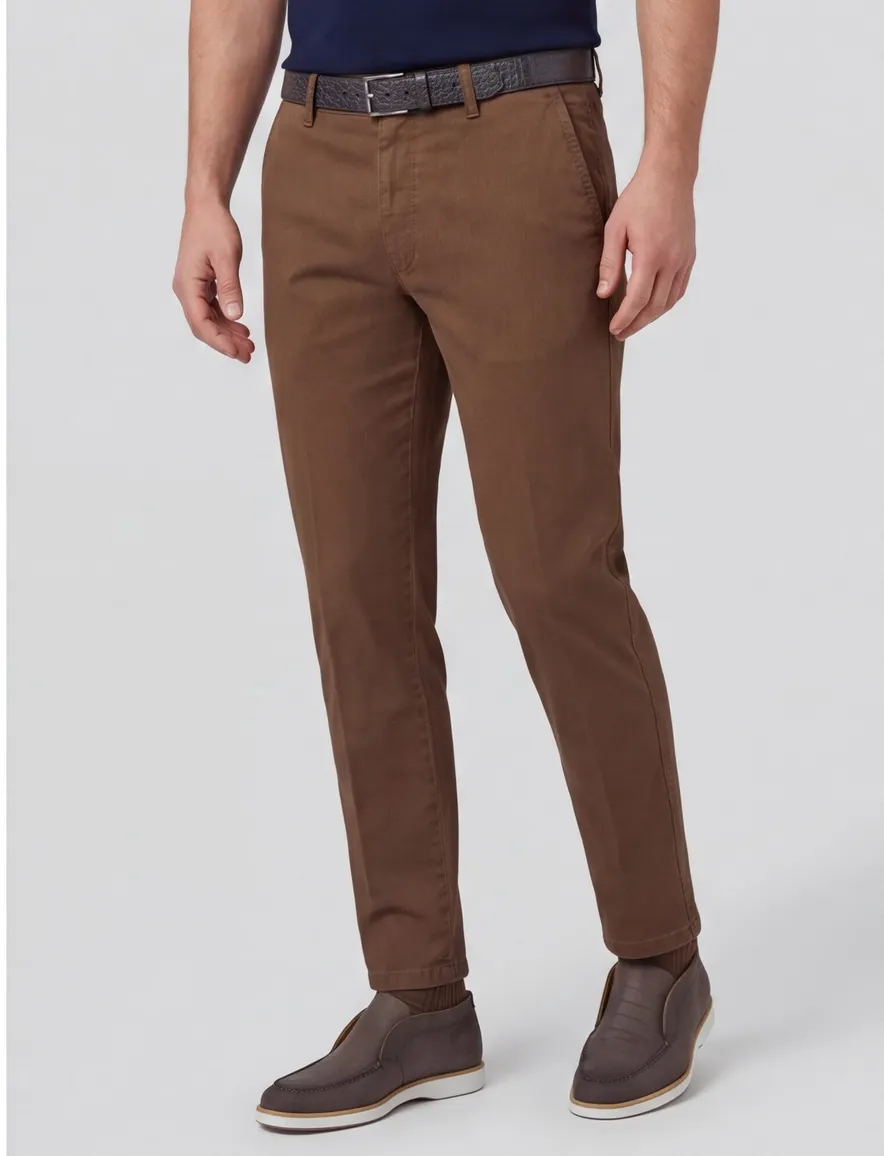 M.E.N.S. broek Madison effen bruin