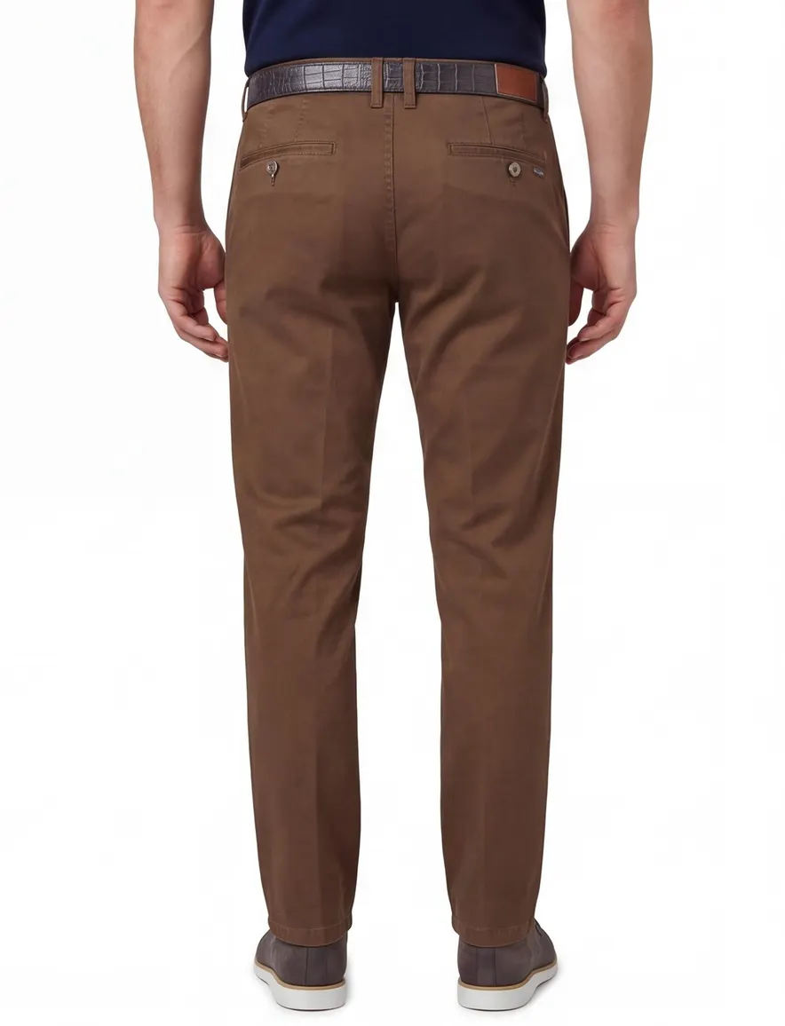 M.E.N.S. broek Madison effen bruin