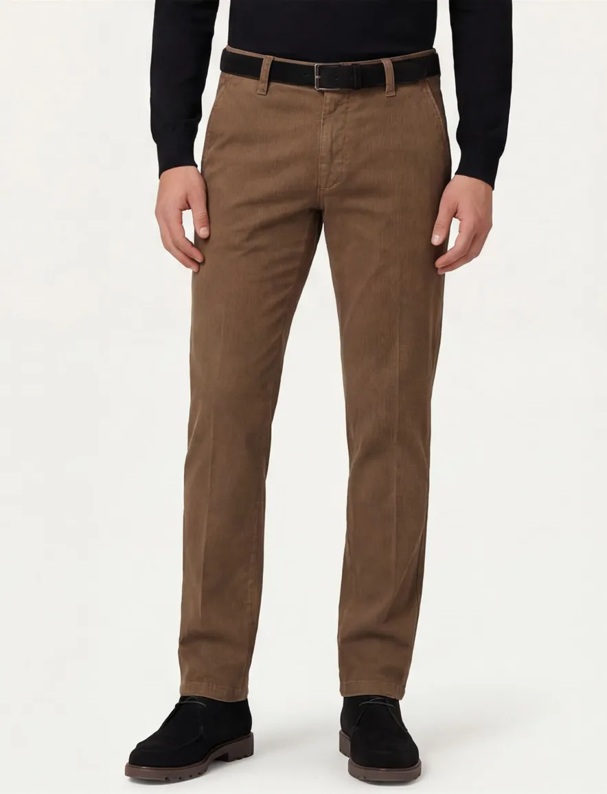 M.E.N.S. Meran katoenen chino bruin