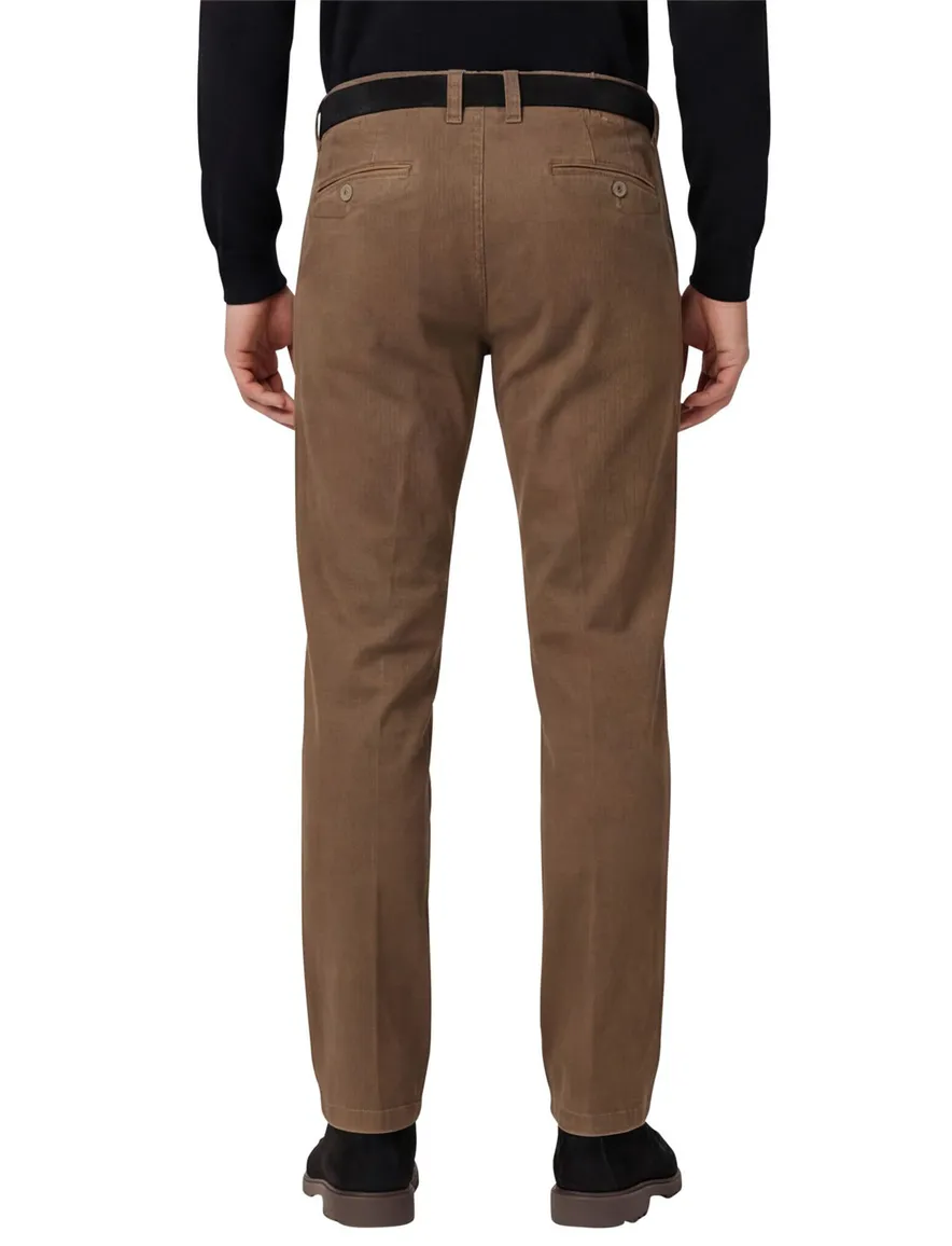M.E.N.S. Meran katoenen chino bruin