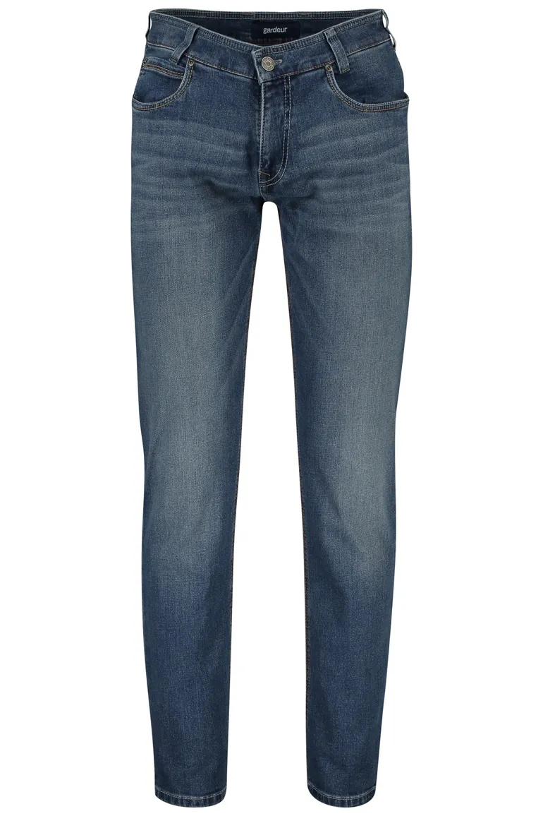 pantalon Gardeur blauw denim, katoen
