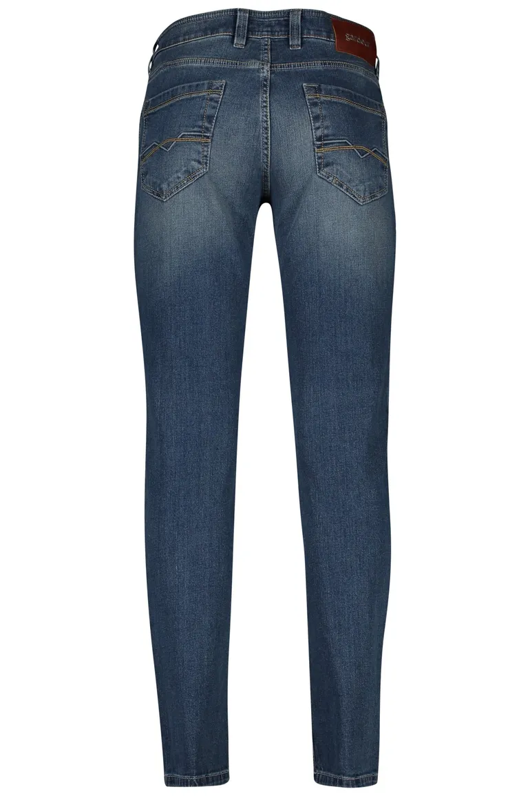 pantalon Gardeur blauw denim, katoen