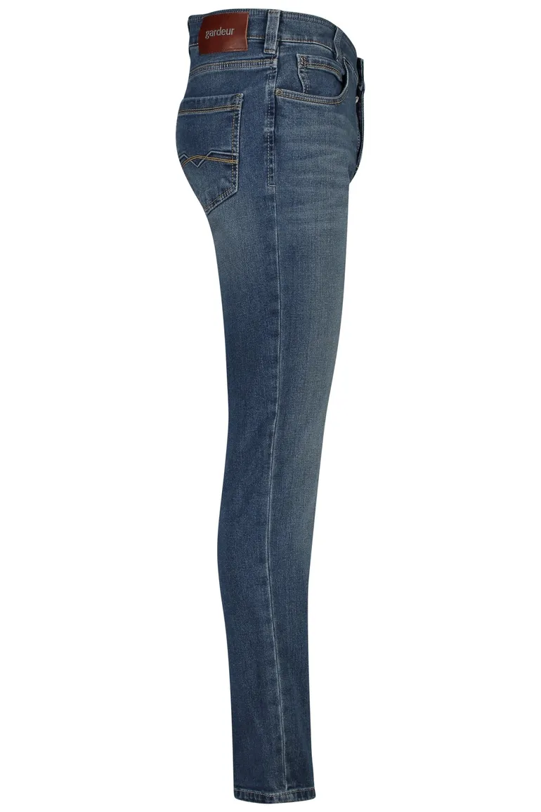 pantalon Gardeur blauw denim, katoen