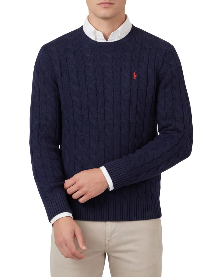 Ralph Lauren kabeltrui navy