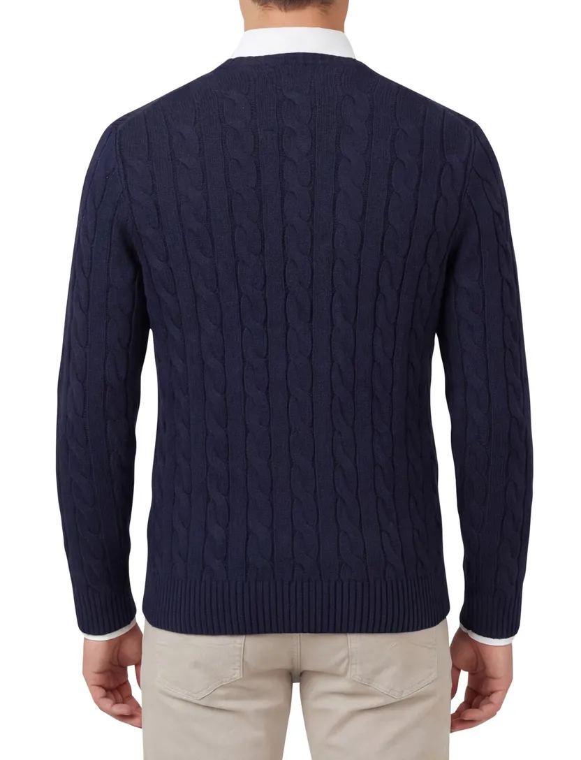 Ralph Lauren kabeltrui navy