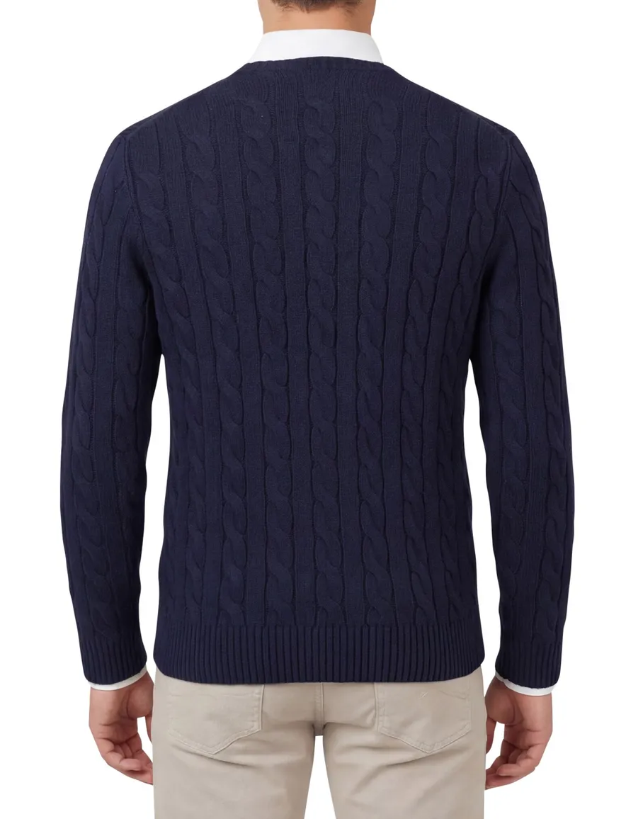 Ralph Lauren kabeltrui navy