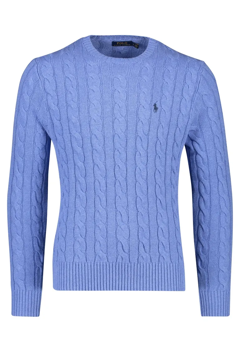 Ralph Lauren kabeltrui lichtblauw