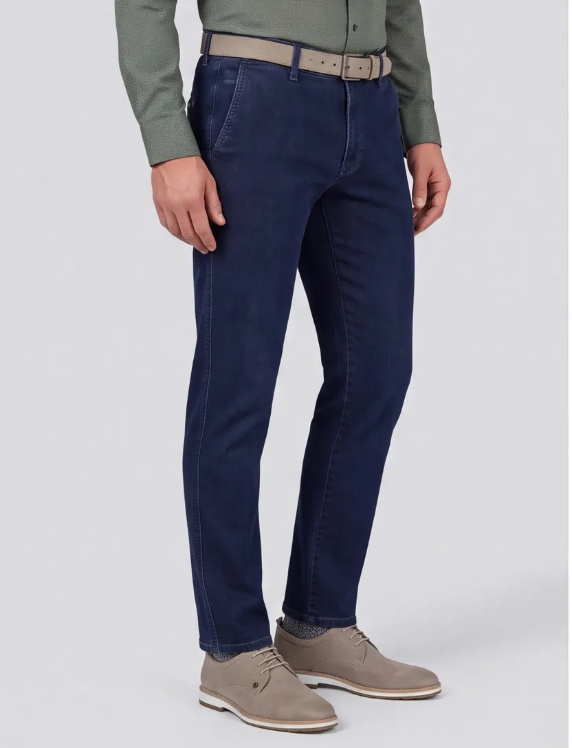M.E.N.S. Madison U chino blauw denim