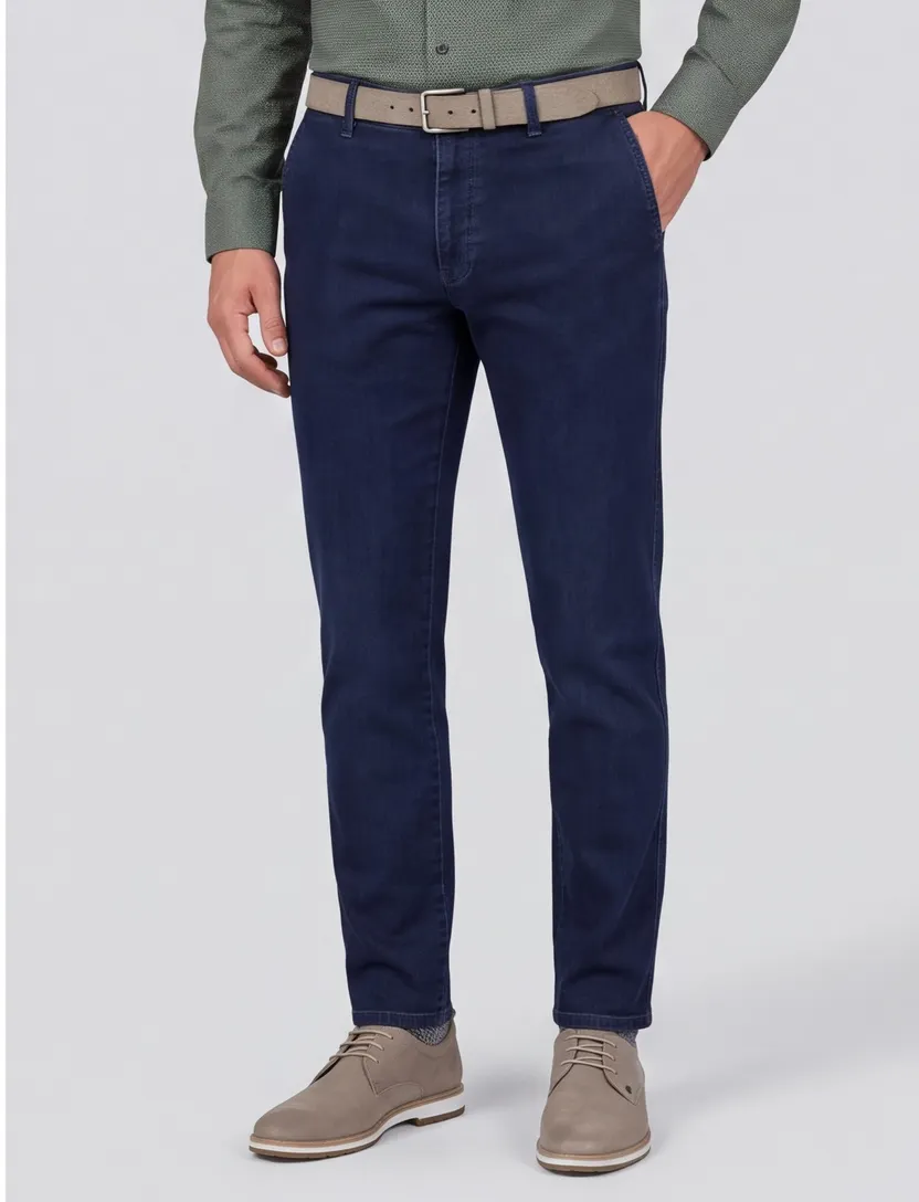 M.E.N.S. Madison U chino blauw denim
