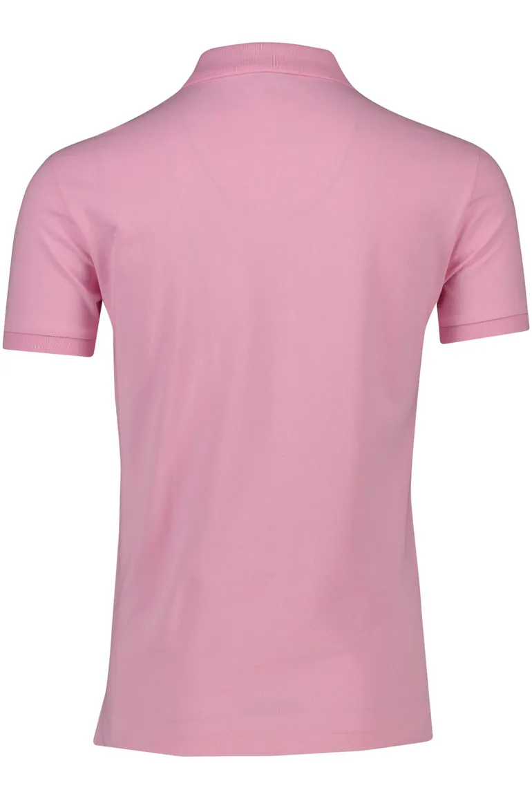 Polo Ralph Lauren polo slim fit roze effen 100% katoen
