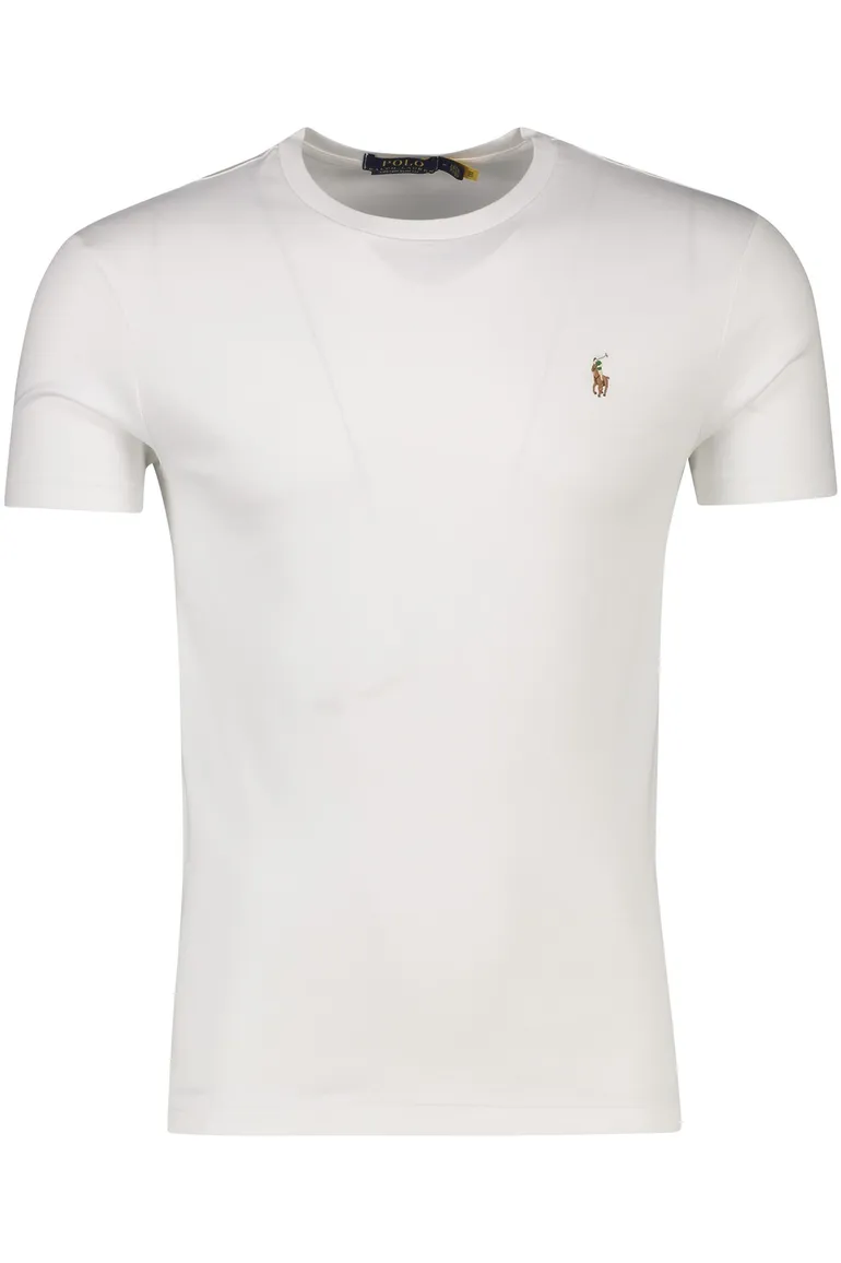 Ralph Lauren t-shirt spierwit Custom Slim Fit