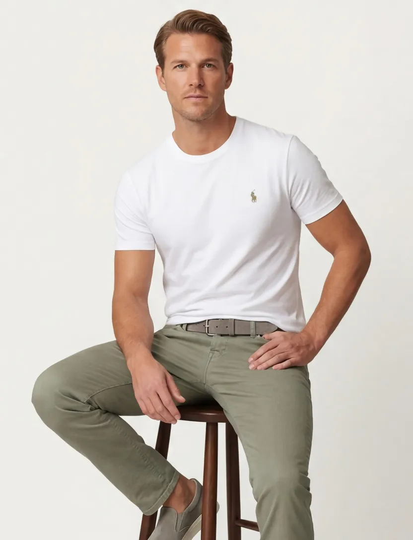 Ralph Lauren t-shirt wit ronde hals