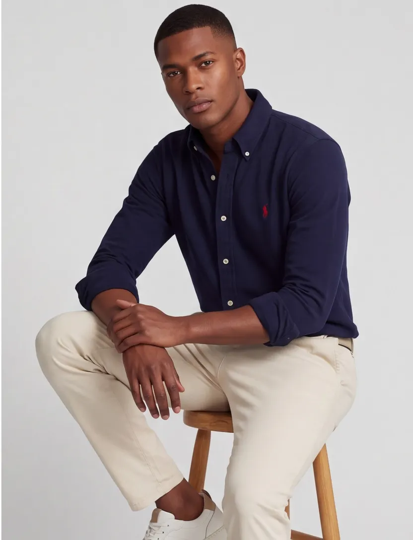 Polo Ralph Lauren trui Big & Tall donkerblauw effen