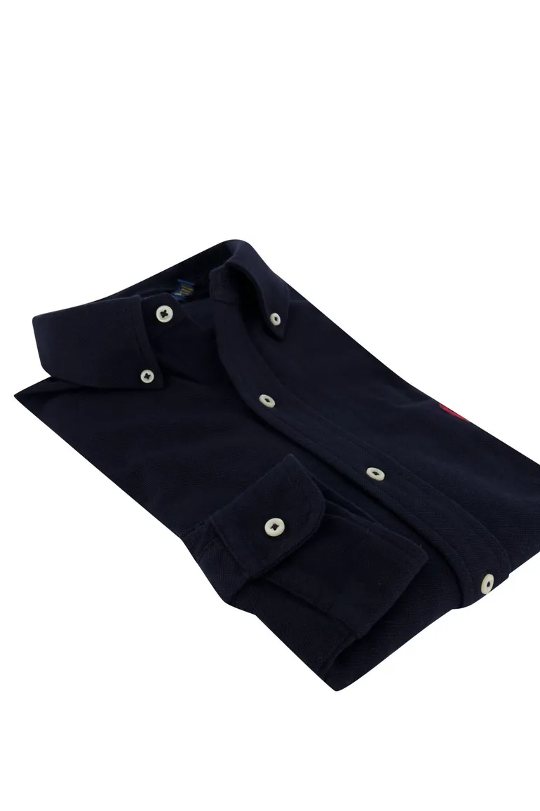 Big & Tall trui Polo Ralph Lauren donkerblauw effen