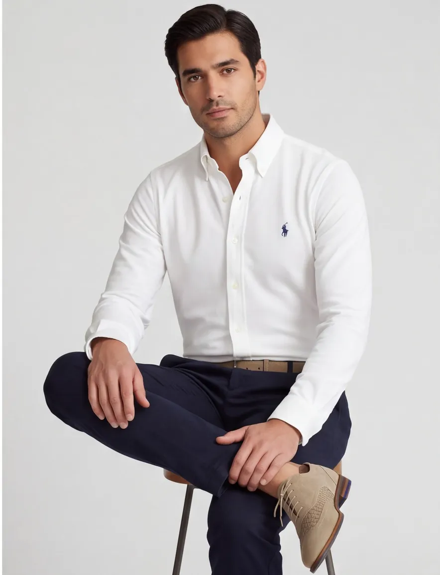 Overhemd Ralph Lauren wit Big & Tall
