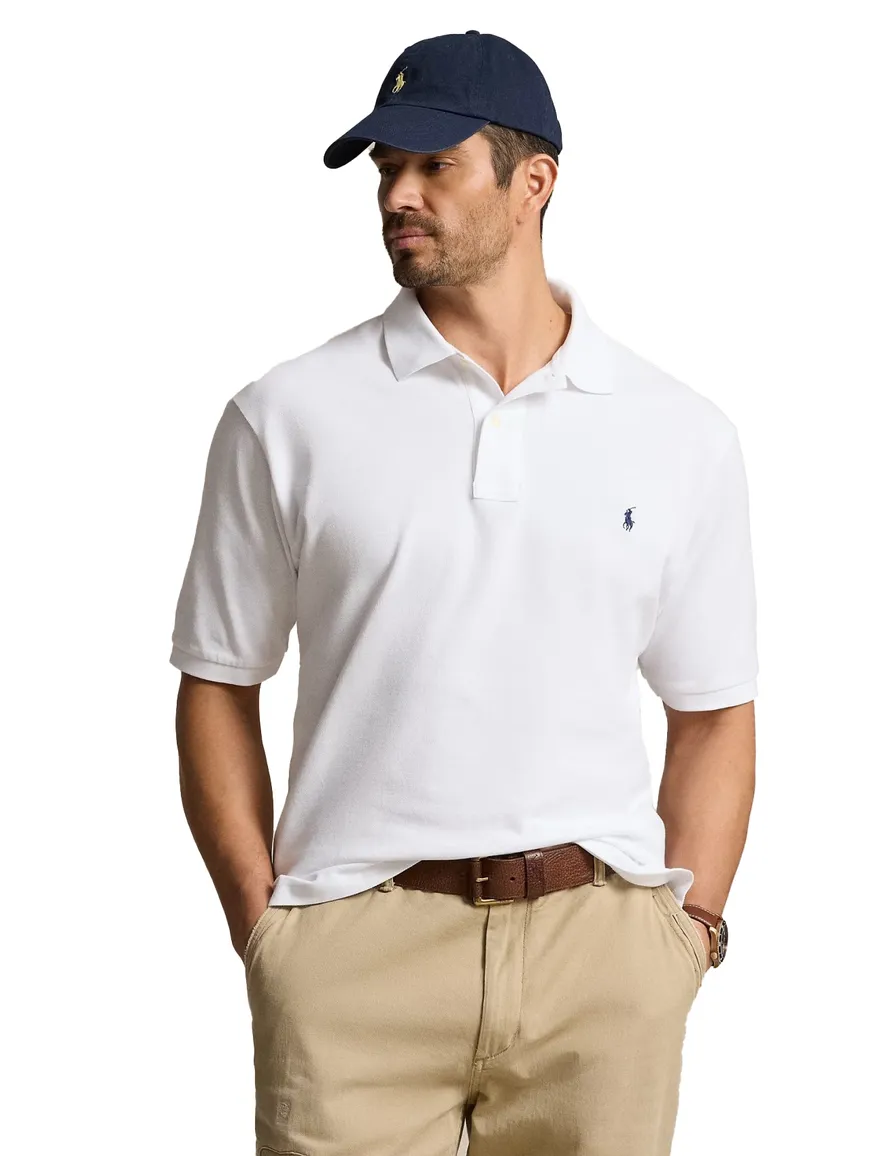 Poloshirt Ralph Lauren wit Big & Tall blauw logo